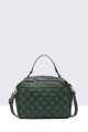 5143-BV Grained synthetic handbag : colour:Vert foncé