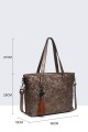Marbled braided synthetic handbag 28371-BV