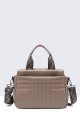 Marbled braided synthetic handbag 28525-BV