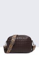 Quilted grained synthetic shoulder bag 28526-BV