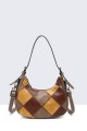 Quilted grained synthetic handbag 28567-BV : colour:Taupe