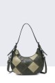 Quilted grained synthetic handbag 28567-BV : colour:Vert Olive