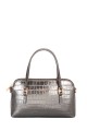 David Jones Small Metallic Crocodile Handbag with Shoulder Strap CM6813 : colour:Silver