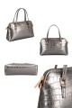 David Jones Small Metallic Crocodile Handbag with Shoulder Strap CM6813