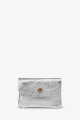 Metallic leather coin purse ZE-8001 : Colors:White silver