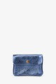 Metallic leather coin purse ZE-8001 : Colors:Steel blue