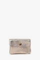 Metallic leather coin purse ZE-8001 : Colors:Champagne