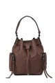 6804 Bucket purse handbag synthetic : colour:Coffee