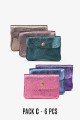 Porte-monnaie Pochette cuir métallisé ZE-8001