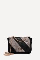 Leather flap bag with sliding chain shoulder strap ZE-9001 : colour:Black