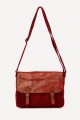 Leather Messenger Crossbody bag ZE-9006 : colour:Bordeaux