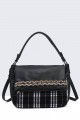 Synthetic handbag with flap 5137-BV : colour:Black