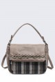 Synthetic handbag with flap 5137-BV : colour:Taupe