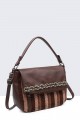 Synthetic handbag with flap 5137-BV
