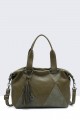 Patchwork Synthetic handbag 5140-BV : colour:Kaki