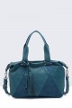 Patchwork Synthetic handbag 5140-BV : colour:Teal
