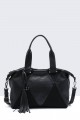 Patchwork Synthetic handbag 5140-BV : colour:Black