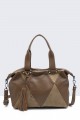Patchwork Synthetic handbag 5140-BV : colour:Taupe