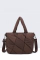 Synthetic handbag 28517-BV : colour:Marron foncé