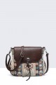 Bohemian style flap shoulder bag 28551-BV : colour:Beige
