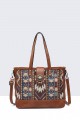 Bohemian style handbag 28552-BV : colour:Marron foncé