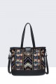 Bohemian style handbag 28552-BV : colour:Black
