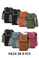 Synthetic crossbody bag smartphone size GZ2047 : colour:Pack of 8