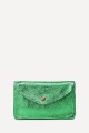 Metallic leather coin purse ZE-8002 : Colors:Emerald Green