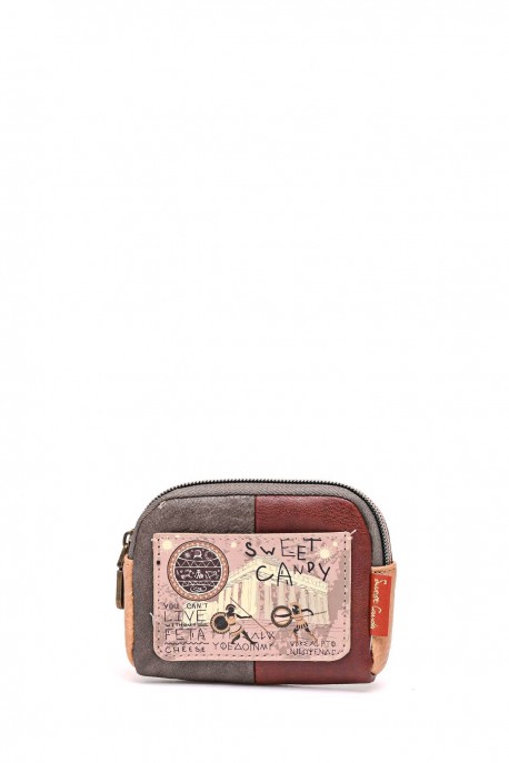 SC-014 Pochette porte-monnaie synthétique Sweet & Candy : couleur:Marron (Brown)