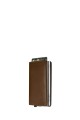 Lupel L679SH Portefeuille prote carte en cuir de vachette et boitier aluminium avec protection RFID : couleur:Cognac