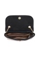 28555-BV Flap shoulder bag with rhinestones