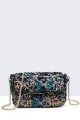 28557-BV Sequin crossbody bag with flap
