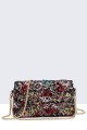 28558-BV Sequin crossbody bag with flap