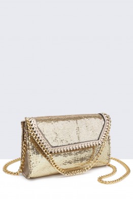 28561-BV Sequin crossbody bag with flap