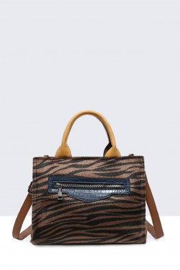 Multicolored synthetic handbag 28571-BV