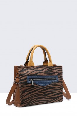 Multicolored synthetic handbag 28571-BV