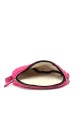 Synthetic sheepskin wool fanny pack with leather shoulder strap ZE-9007