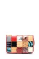 KJ6302-C Leather Patchwork Wallet : colour:Red / L.Red