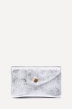 Metallic leather coin purse ZE-8002 : Colors:White silver