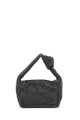 M-7061 Petit sac à main en maille de strass : couleur:Noir (Black)