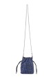 M-7060 Small strass mesh shoulder pouch : colour:Blue