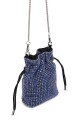 M-7060 Small strass mesh shoulder pouch