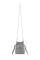 M-7060 Small strass mesh shoulder pouch : colour:Silver