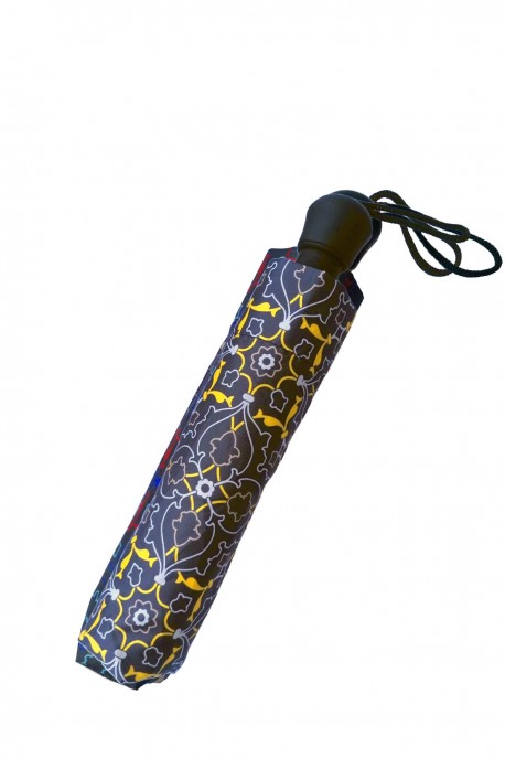 7321 Automatic folding umbrella Baroque pattern - Neyrat : colour:Yellow
