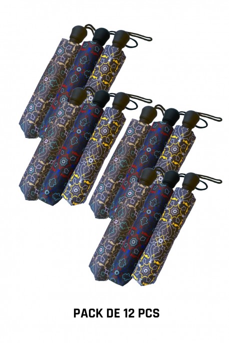 7321 Automatic folding umbrella Baroque pattern - Neyrat : colour:Pack of 12