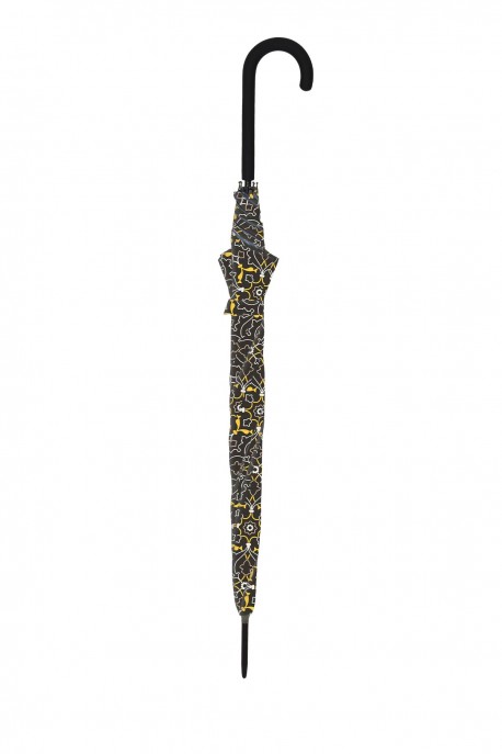 Cane Umbrella automatic Baroque Pattern 8321 : colour:Yellow