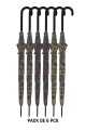 Cane Umbrella automatic Baroque Pattern 8321 : colour:Pack of 6