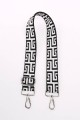 A40S-RS-AG Adjustable patterned shoulder strap 3.5cm with silver carabiners