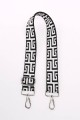 A40S-RS-AG Bandoulière à motif 3.5cm réglable avec mousquetons argenté
