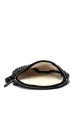 Synthetic sheepskin wool fanny pack with leather shoulder strap ZE-9008